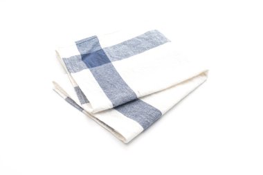 Beyaz arka plan üzerinde mutfak bezi (peçete)