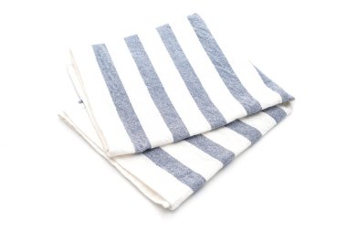 Beyaz arka plan üzerinde mutfak bezi (peçete)