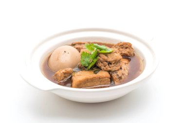 soya peyniri ile tatlı sos haşlanmış yumurta