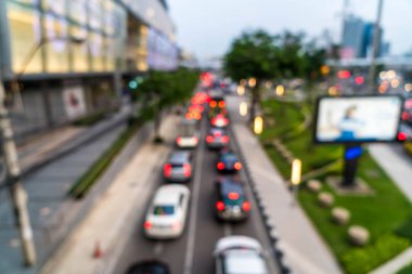 soyut bulanıklık ve trafik sıkışıklığı şehir defocused