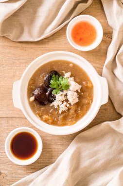 Kızarmış Balık Maw kırmızı et suyu çorbası Yengeç 