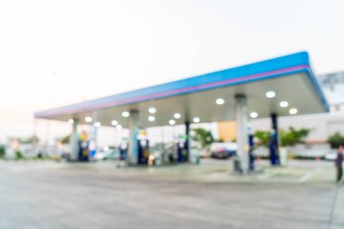 soyut bulanıklık ve ufuk Petrol istasyonu