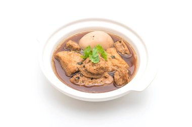 soya peyniri ile tatlı sos haşlanmış yumurta