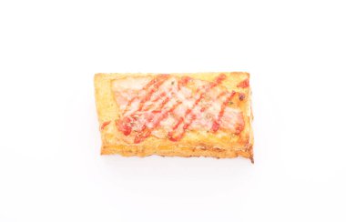 Croque monsieur pastırmalı yumurta soslu sandviç.