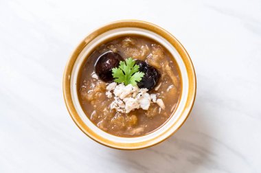 Kızarmış Balık Maw kırmızı et suyu çorbası Yengeç 