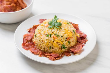 pastırmalı kızarmış pilav