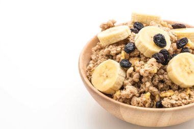 muz, Kuru üzüm ve sütle kahvaltıda granola