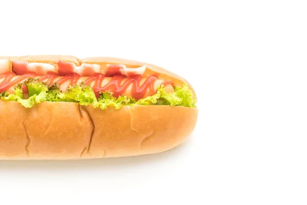 Hot dog salsiccia con ketchup — Foto Stock