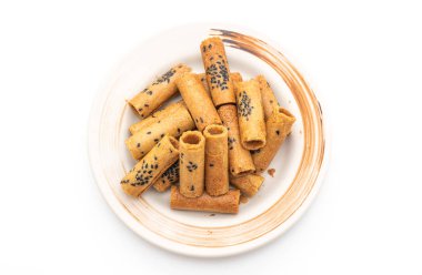 Taylandlı çıtır Hindistan cevizi rulo