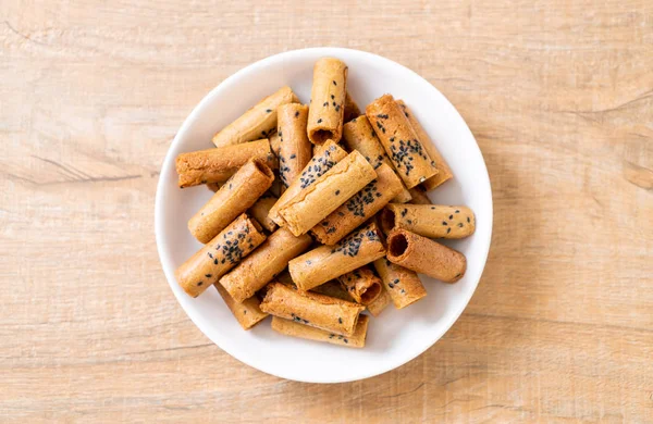 Thai crispy coconut roll — Stock Photo, Image