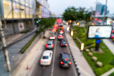 soyut bulanıklık ve trafik sıkışıklığı şehir defocused