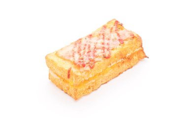 Croque monsieur pastırmalı yumurta soslu sandviç.