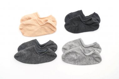 Beyaz arka plan üzerinde kısa çorap