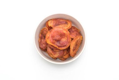 Kızarmış gevrek domuz pastırması