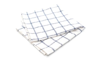 Beyaz arka plan üzerinde mutfak bezi (peçete)