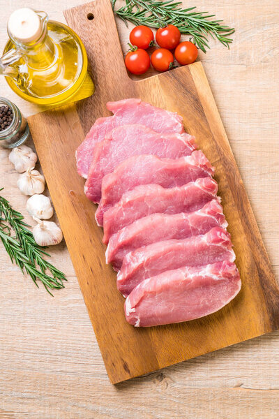 fresh pork raw fillet