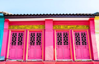 Phuket kent eski binalar ile güzel mimari 