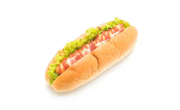 Hot dog salsiccia con ketchup — Foto Stock