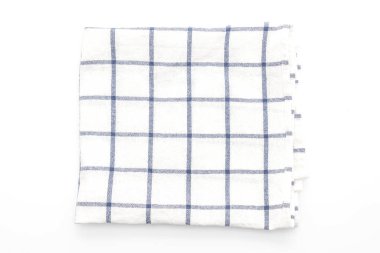 Beyaz arka plan üzerinde mutfak bezi (peçete)