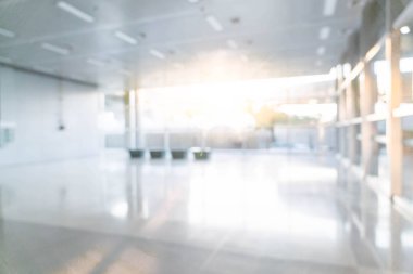 soyut bulanıklık ve boş ofis binası ile cam defocused 