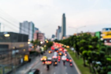 soyut bulanıklık ve trafik sıkışıklığı şehir defocused