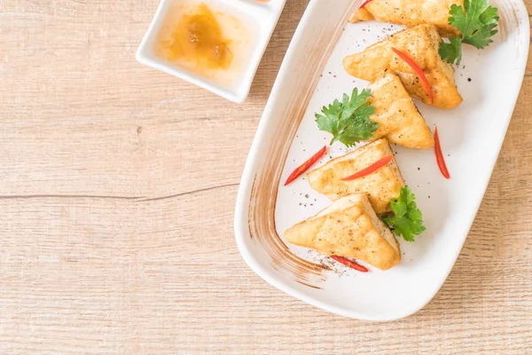 Tofu fritto - cibo vegano — Foto Stock