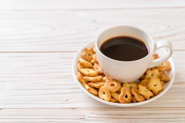 Galletas galleta con café — Foto de Stock