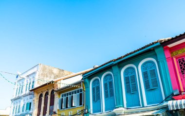 Phuket kent eski binalar ile güzel mimari 