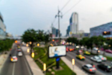 soyut bulanıklık ve trafik sıkışıklığı şehir defocused
