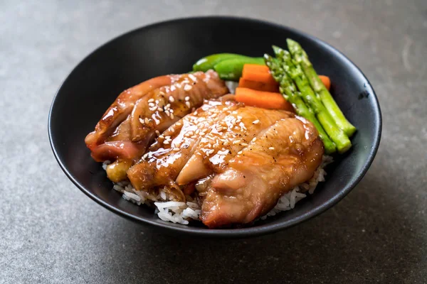 Teriyaki plato de arroz de pollo — Foto de Stock