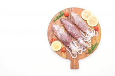 taze ahtapot veya mürekkep ham