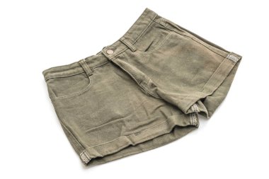 Beyaz arka plan üzerinde katlanmış kot