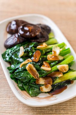 İstiridye soslu kızarmış Hong Kong Kale heyecan