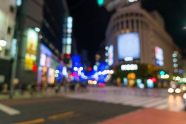 Yaya geçidi Shibuya kasaba, kalabalık insanlar bulanıklık