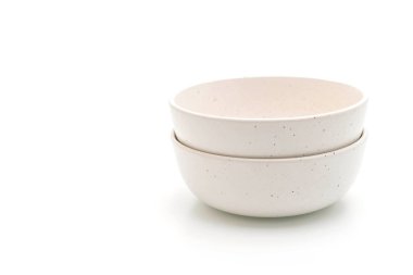 plaka ve beyaz arka plan üzerinde izole kase