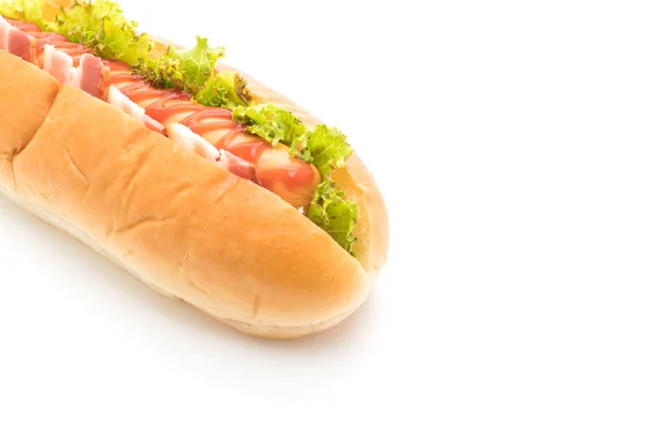 Hot-dog à la saucisse au ketchup — Photo