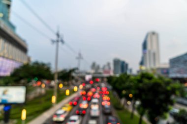soyut bulanıklık ve trafik sıkışıklığı şehir defocused