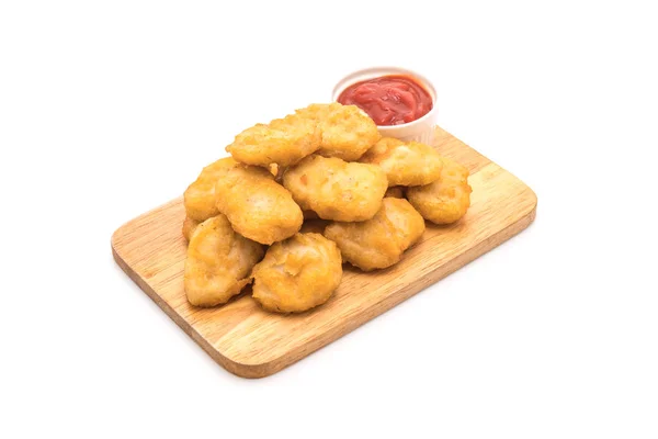 Nuggets de frango com molho — Fotografia de Stock