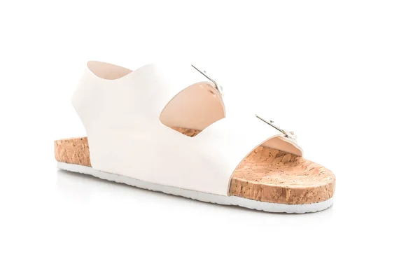 Унісекс шкіряні сандалі на білому тлі — стокове фото