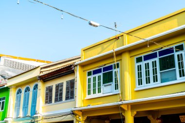 Phuket kent eski binalar ile güzel mimari 
