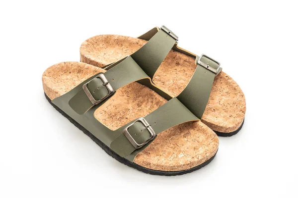 Men 's and women' s (unisex) fashion leather sandals — стоковое фото