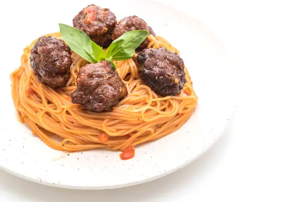 Espaguetis con albóndigas — Foto de Stock