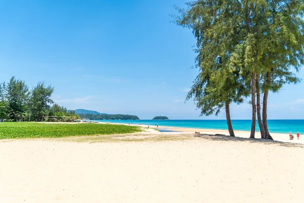 Belle plage tropicale et mer avec cocotier en parad — Photo