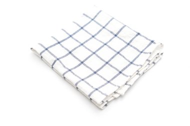 Beyaz arka plan üzerinde mutfak bezi (peçete)