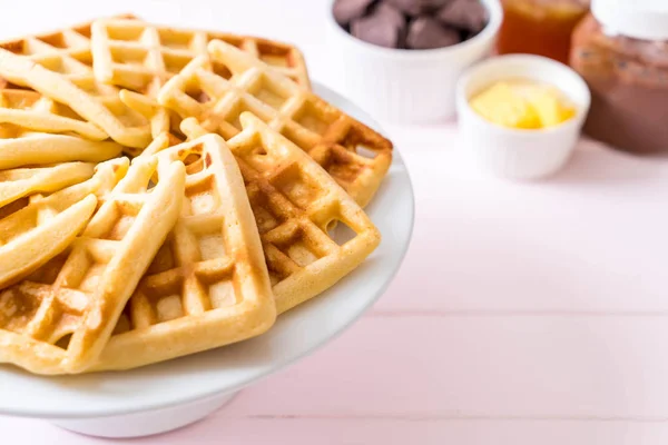 Waffle on table — Stock Photo, Image