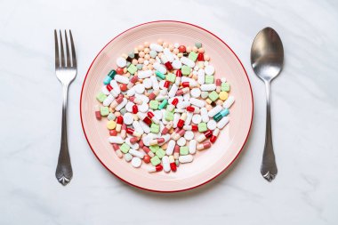 hap, ilaç, eczane, ilaç veya tıbbi plaka - healthycare kavramı üzerinde