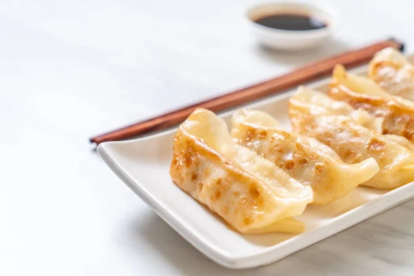 Japon Gyoza Soya Soslu Hamur Tatlısı — Stok fotoğraf