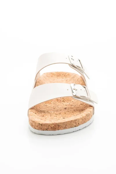 Dla Mężczyzn Kobiet Unisex Moda Skórzane Sandały Białym Tle — Zdjęcie stockowe