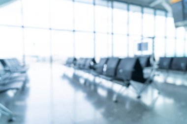 Soyut bulanıklık ve ufuk Havaalanı terminal iç 