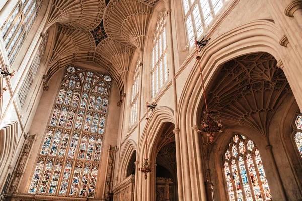 Bath, United Kingdom - AUG 30, 2019: Interior of Abbey Church of — Stock Photo, Image